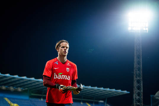 Goalkeeper Ørjan Håskjold Nyland of the Norwegian