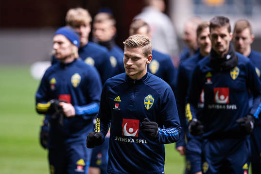 Carl Starfelt of the Swedish national football team