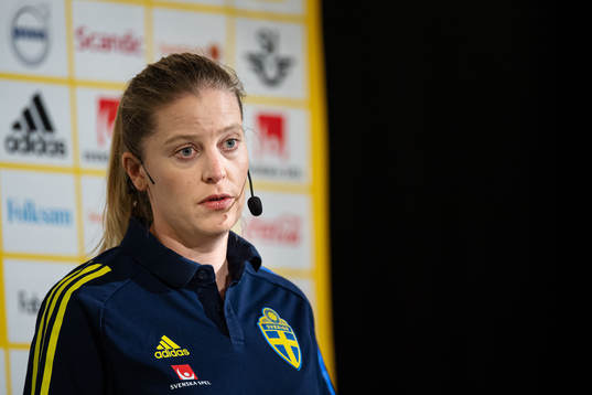 Caroline Sjöblom, head coach of the Swedish women's