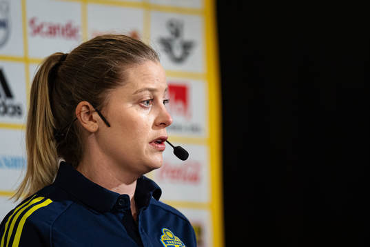 Caroline Sjöblom, head coach of the Swedish women's