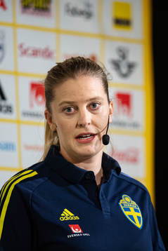 Caroline Sjöblom, head coach of the Swedish women's