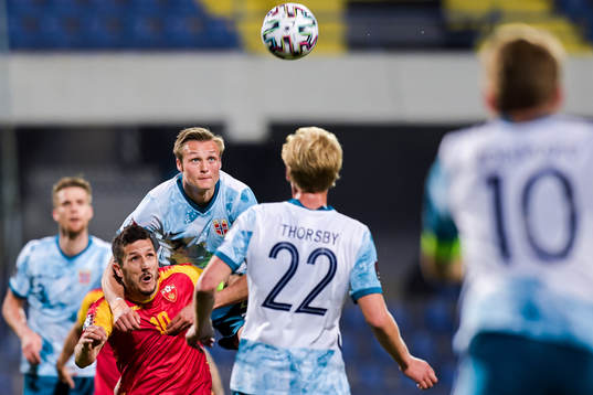 Stevan Jovetic of Montenegro and Stian Gregersen of Norway