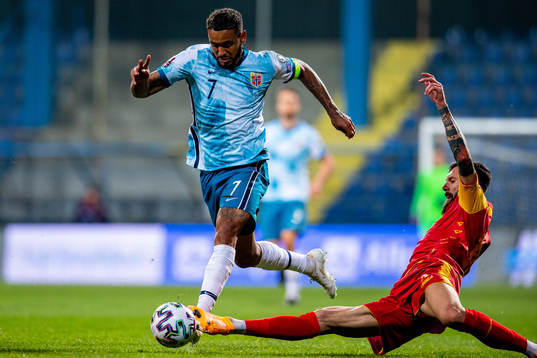 Joshua King of Norway and Aleksandar Scekic of Montenegro