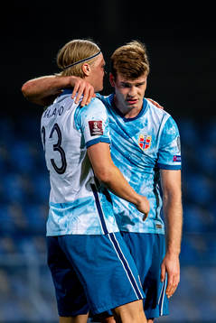 Erling Braut Haaland and Alexander Sørloth of Norway