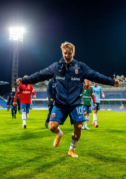 Martin Ødegaard of Norway celebrates