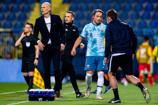 Patrick Berg is substituted by Ståle Solbakken, head coach