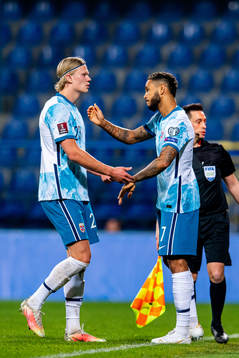 Erling Braut Haaland of Norway is substituted with Joshua