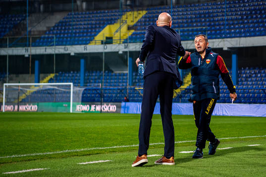 Ståle Solbakken, head coach of Norway, and Miodrag