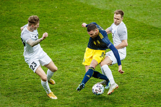 Bogdan Vastsuk and Sander Puri of Estonia against Marcus