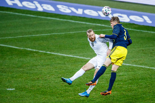 Henri Anier of Estonia and Joakim Nilsson of Sweden
