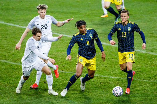 Jens-Lys Cajuste and Jesper Karlsson of Sweden