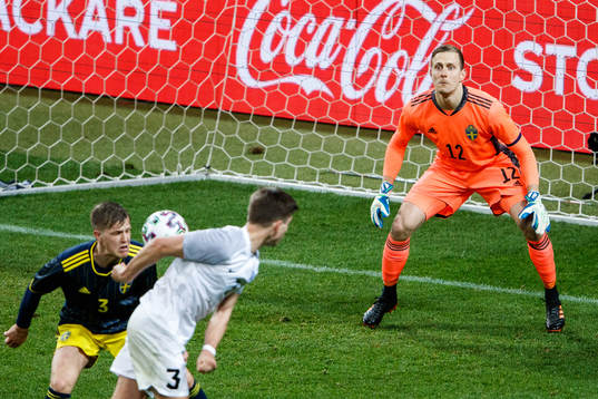 goalkeeper Karl-Johan Johnsson of Sweden