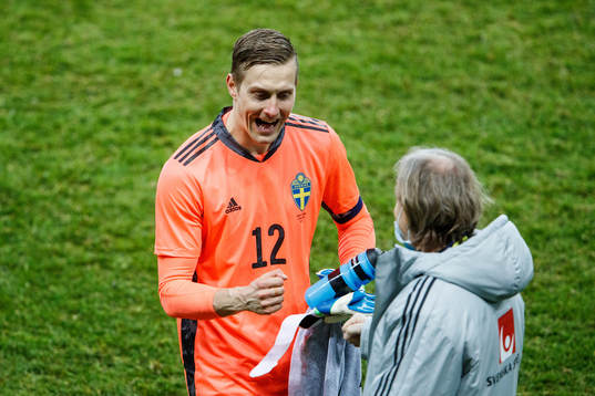 goalkeeper Karl-Johan Johnsson of Sweden