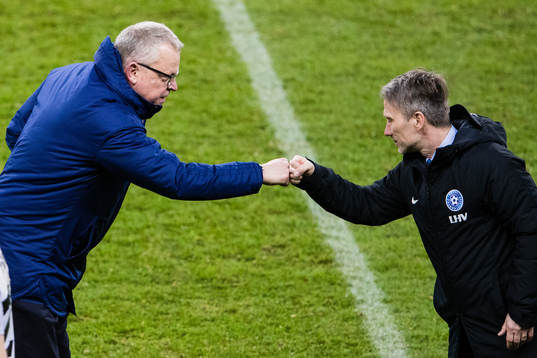 Janne Andersson, head coach of Sweden, and Martin Reim,
