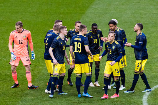 Goalkeeper Karl-Johan Johnsson, Carl Starfelt, Emil Krafth,
