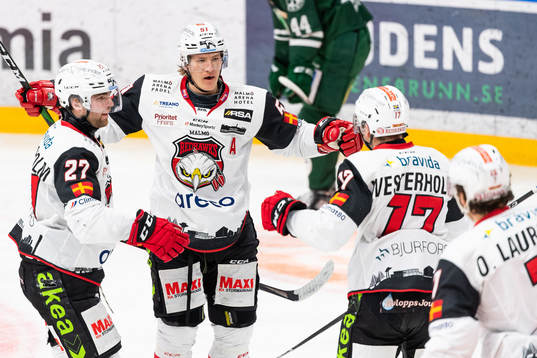 Malmö Redhawks Ponthus Westerholm och Emil Sylvegård
