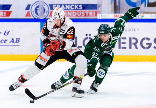 Malmö Redhawks Lars Bryggman och Färjestads Adam Ginning