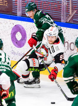 Färjestads Albert Johansson och Malmö Redhawks Carl