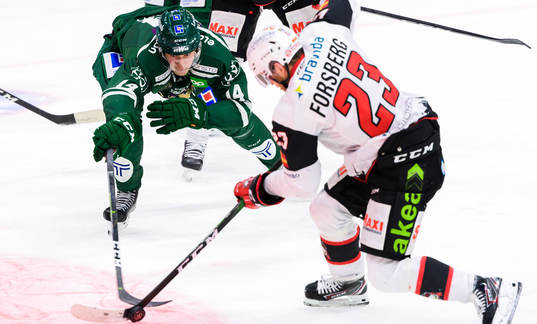 Färjestads Victor Ejdsell och Malmö Redhawks Christoffer