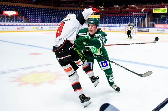 Malmö Redhawks Johan Olofsson och Färjestads Albert