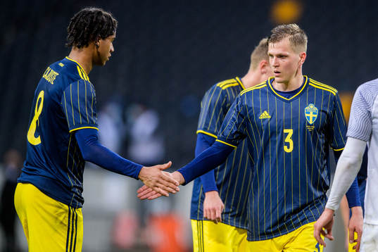 Jens-Lys Cajuste and Joakim Nilsson of Sweden