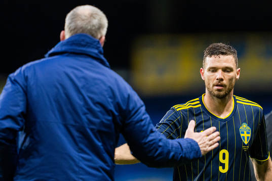Janne Andersson, head coach and Marcus Berg of Sweden