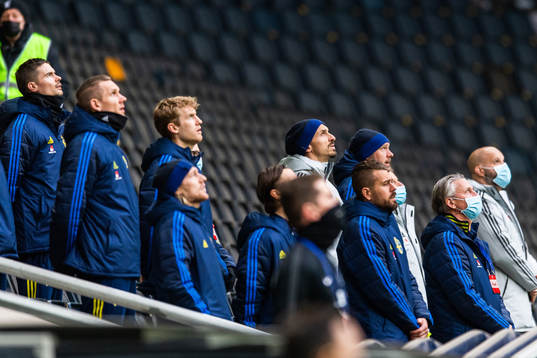 Mikael Lustig, goalkeeper Robin Olsen, Filip Helander,