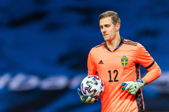 Goalkeeper Karl-Johan Johnsson of Sweden