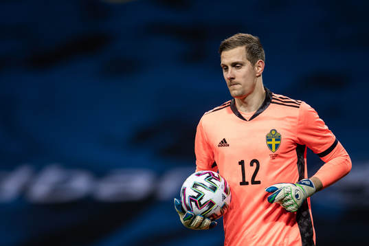 Goalkeeper Karl-Johan Johnsson of Sweden