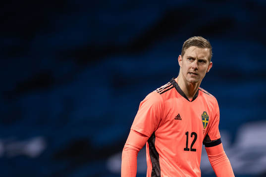 Goalkeeper Karl-Johan Johnsson of Sweden