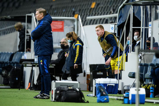 Dejan Kulusevski of Sweden preparing for a substitute