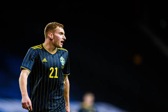 Dejan Kulusevski of Sweden reacts