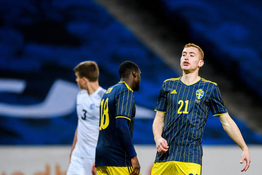 Dejan Kulusevski of Sweden looks dejected
