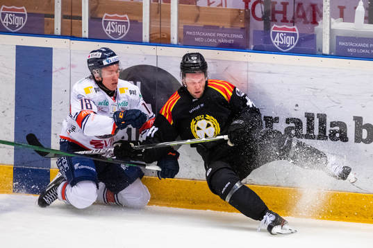 Växjös Marcus Sylvegård och Brynäs Greg Scott