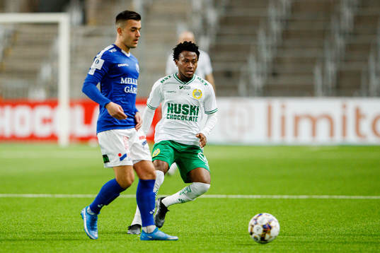 Trelleborgs Haris Brkic och Hammarbys Abdul-Halik Hudu