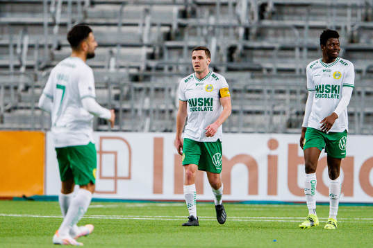 Hammarbys Imad Khalili , Jeppe Andersen och Aziz Ouattara