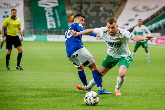 Trelleborgs Haris Brkic och Hammarbys Mads Fenger Nielsen