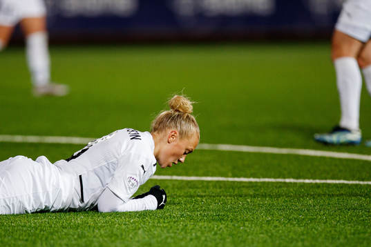 Hanna Bennison of Rosengård looks dejected