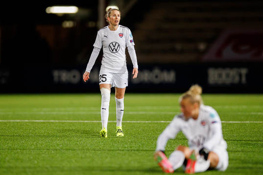Emma Berglund of Rosengård looks dejected