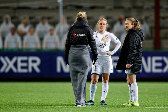 Mimmi Larsson of Rosengård looks dejected