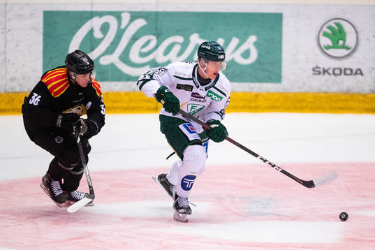 Färjestads Jacob Peterson och Brynäs Linus Ölund