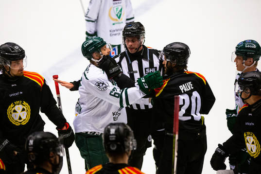Brynäs Oula Palve och Färjestads Pontus Widerström