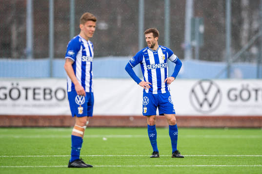 IFK Göteborgs Pontus Wernbloom och Mattias Bjärsmyr deppar