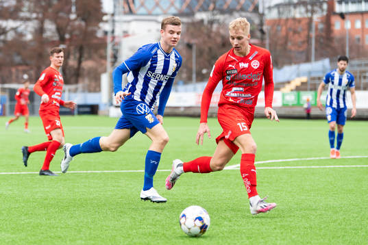 IFK Göteborgs Alfons Nygaard och Värnamos Victor Eriksson