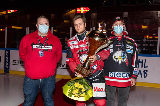 Malmö Redhawks Christoffer Forsberg får pris som Årets