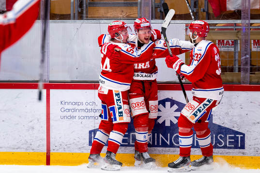 Timrås Jonathan Dahlén och Jens Lööke och Albin Lundin