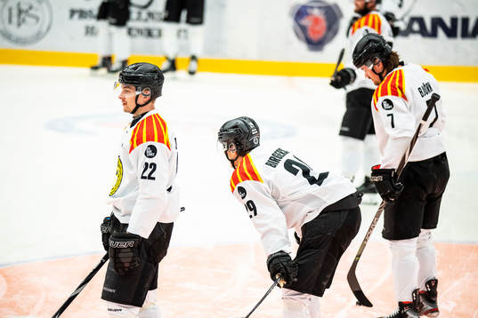 Brynäs Adam Pettersson, Oula Palve och Marcus Björk