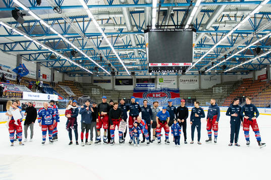 Oskarshamns spelare jublar