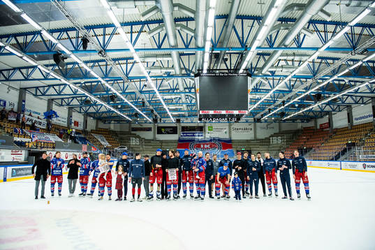 Oskarshamns spelare jublar