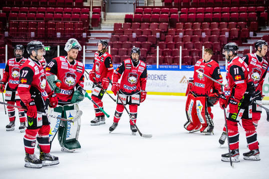 Malmö Redhawks spelare deppar